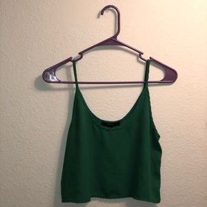 Sheer cropped blouse.